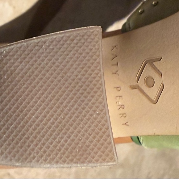 Katy Perry Collections Green and Red Mules with Floral Cutouts - Picture 8 of 9